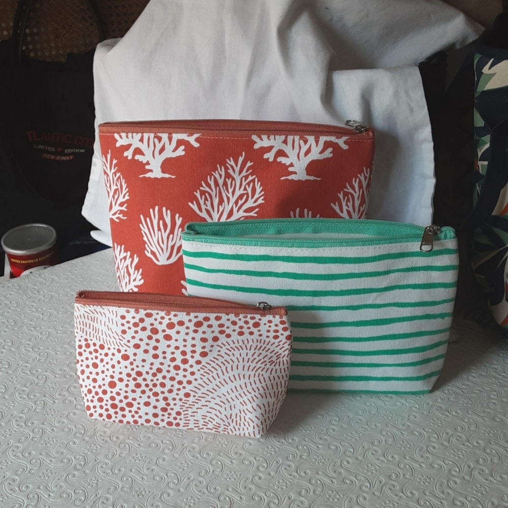 3 Piece Cotton Canvas Zip Set